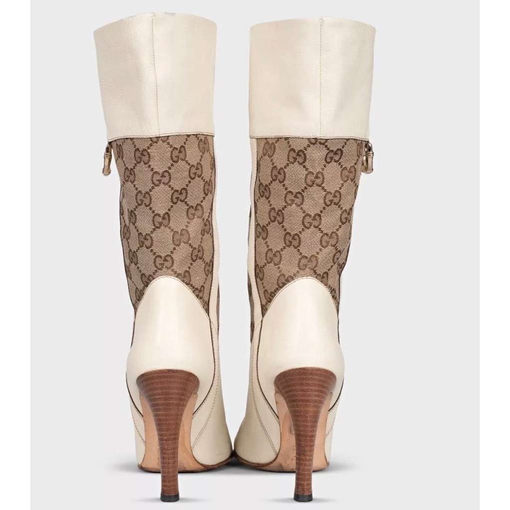 Gucci Ankle Boots White Leather Very good condition - Model View