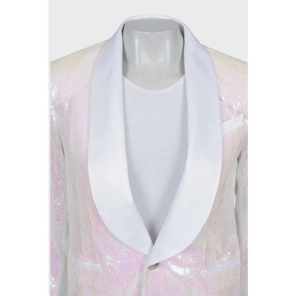 Balmain Sequin Jacket White Good condition - Model View