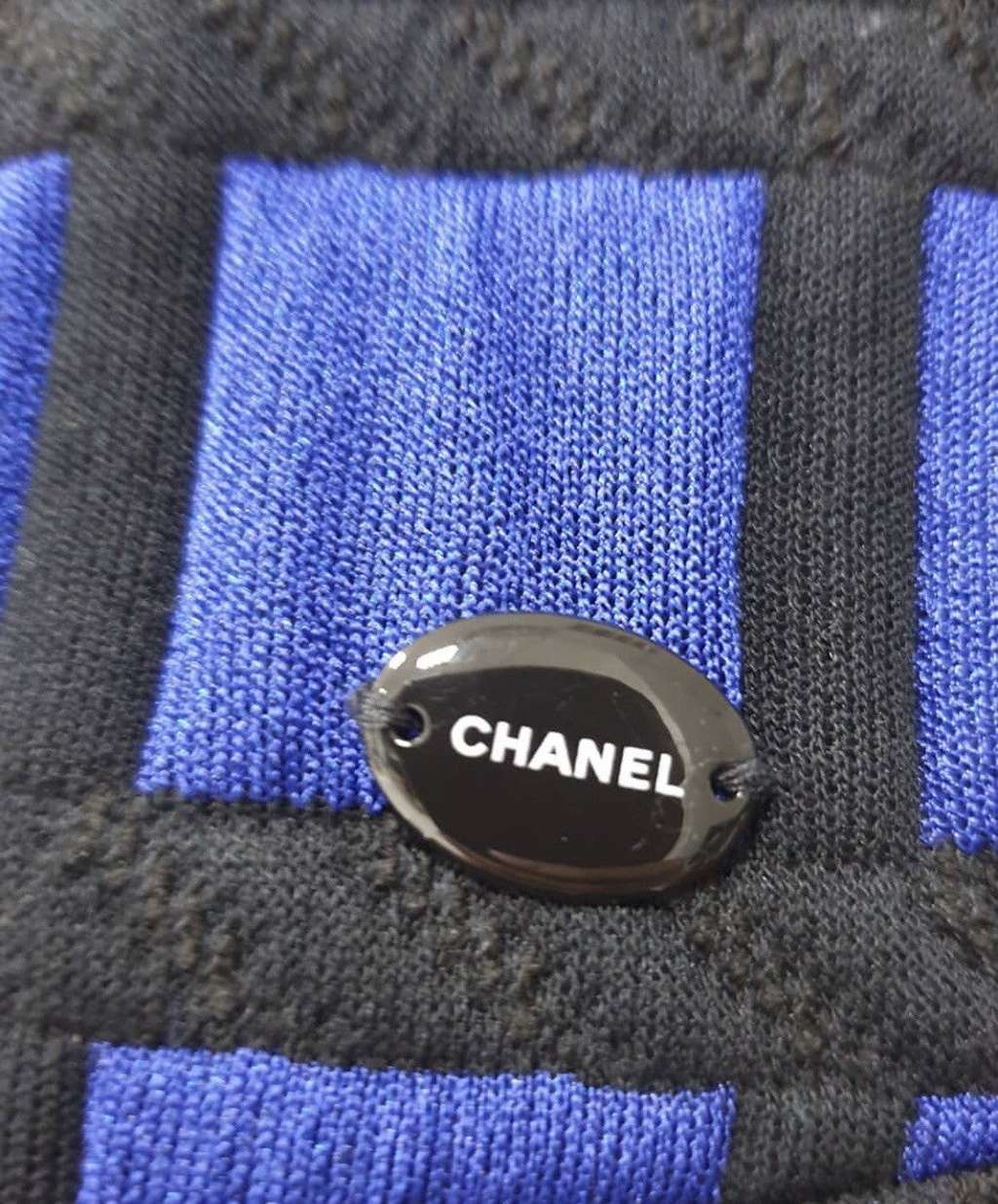 Chanel Multicoloured 2013 Geometric Checkered Cocktail Red Cotton Very good condition - Model View