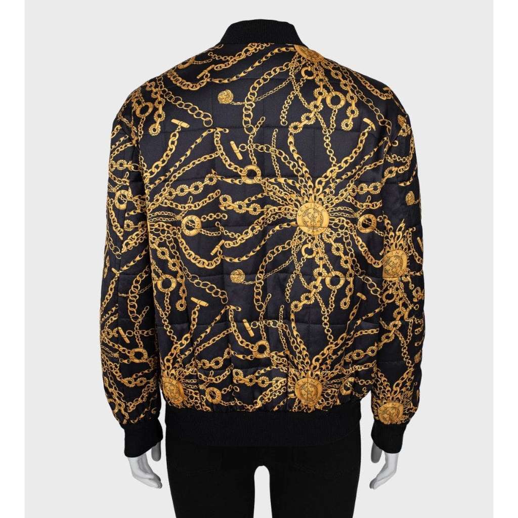 Celine Signature Print Bomber Jacket Black Wool Very good condition - Inside View