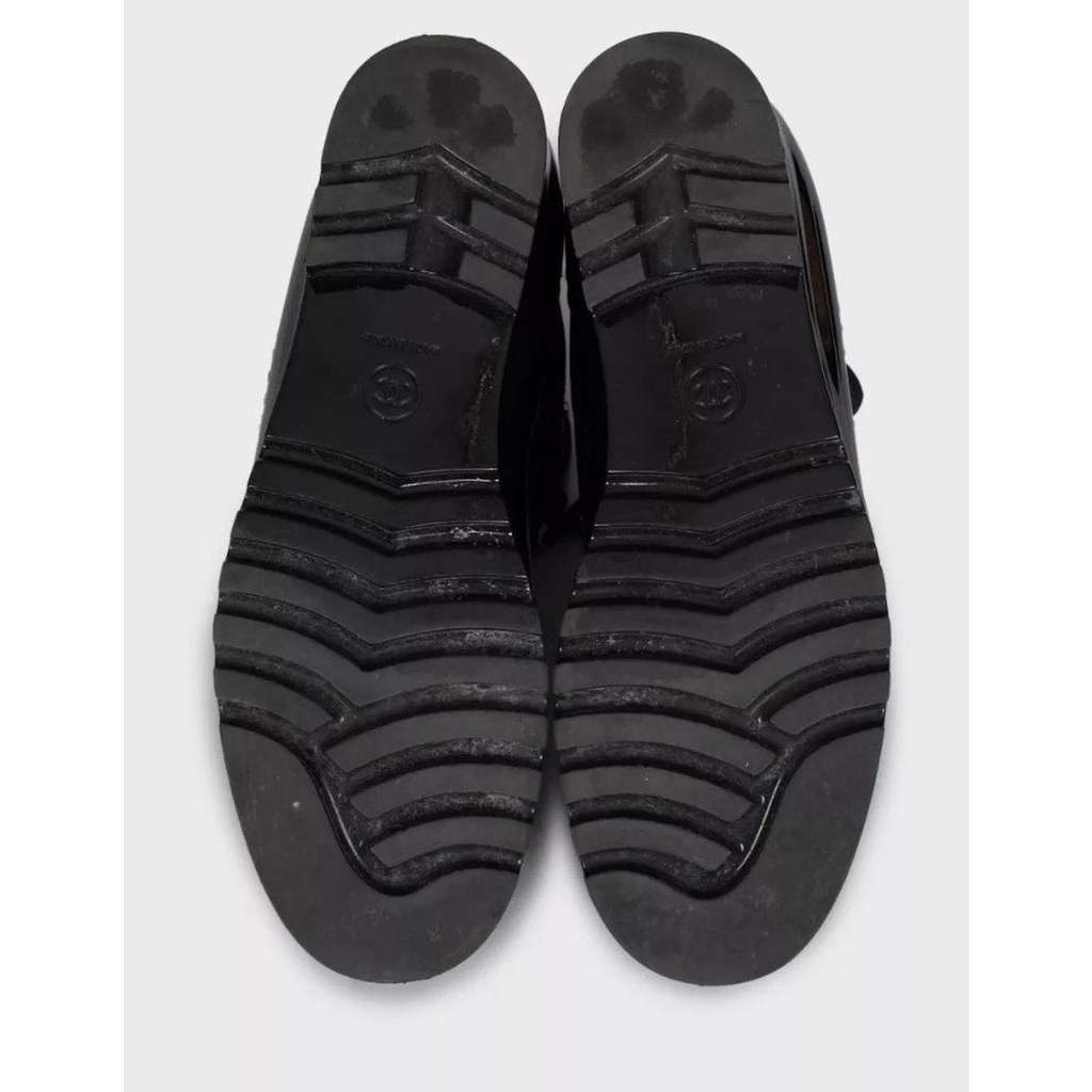 Chanel Lace Up Rubber Boots Black Lace Good condition - Box View