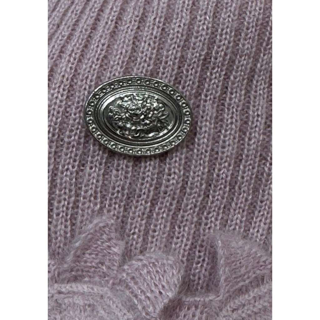 Chanel 17A Flower Trim Embroidery Knit Pink Cotton Very good condition - Inside View
