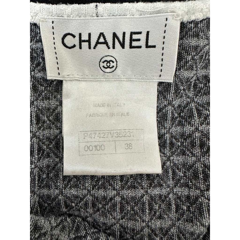 Chanel Neckline Embellishment Swimsuit White Cotton Very good condition - Box View