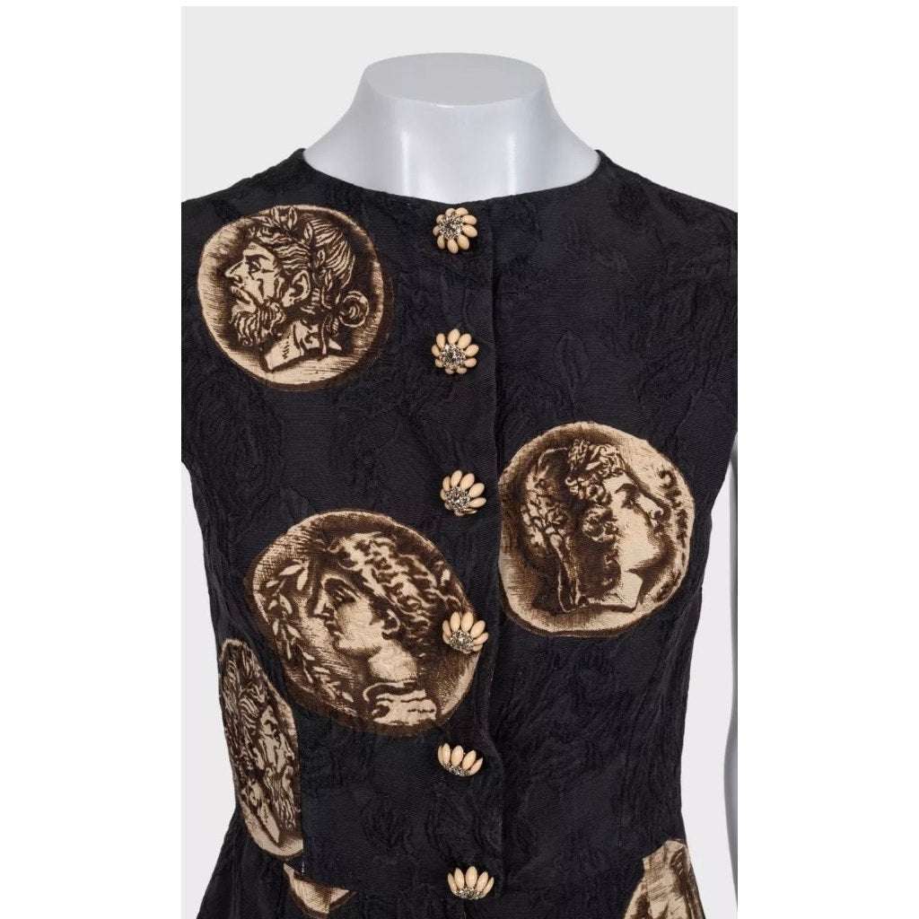 Dolce & Gabbana SS14 Fitted Dress Black Cotton Very good condition - Model View