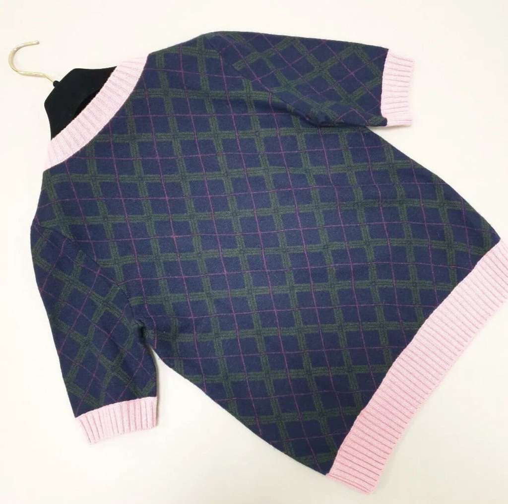 Chanel Top Shoulder Buttons Blue Cotton Very good condition - Back View