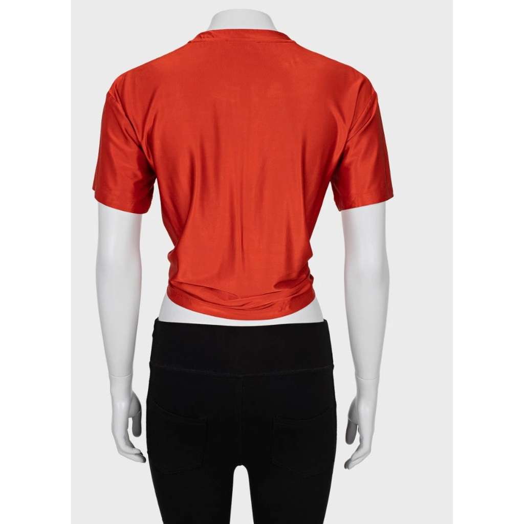 Paco Rabanne Viscose Top Orange Good condition - Back View