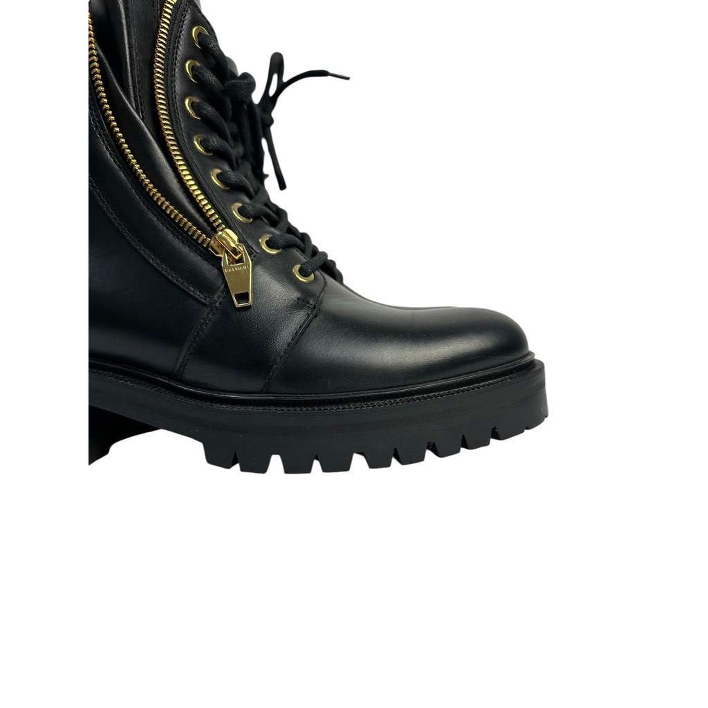 Balmain Army Ranger Zip Boots Black Leather Very good condition - Inside View