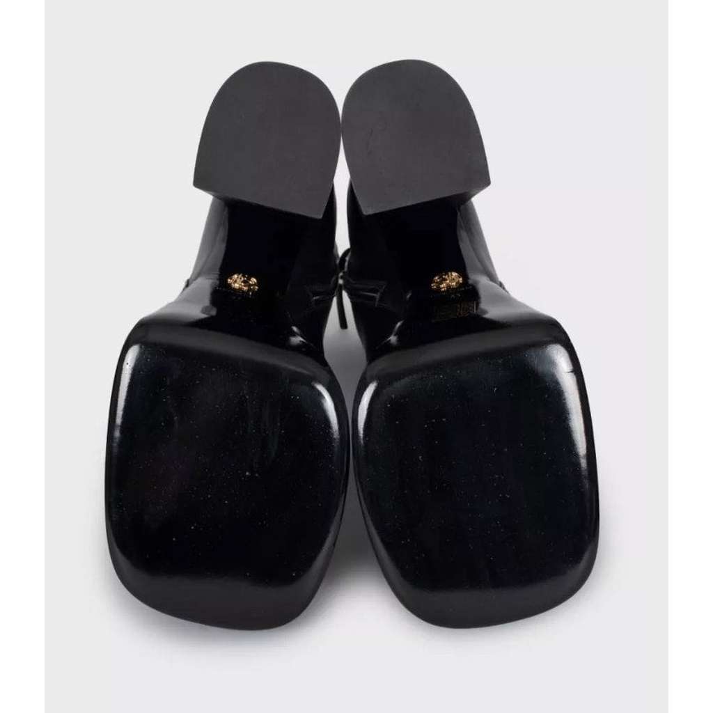 Versace Intrico Ankle Boots Black Leather Very good condition - Box View