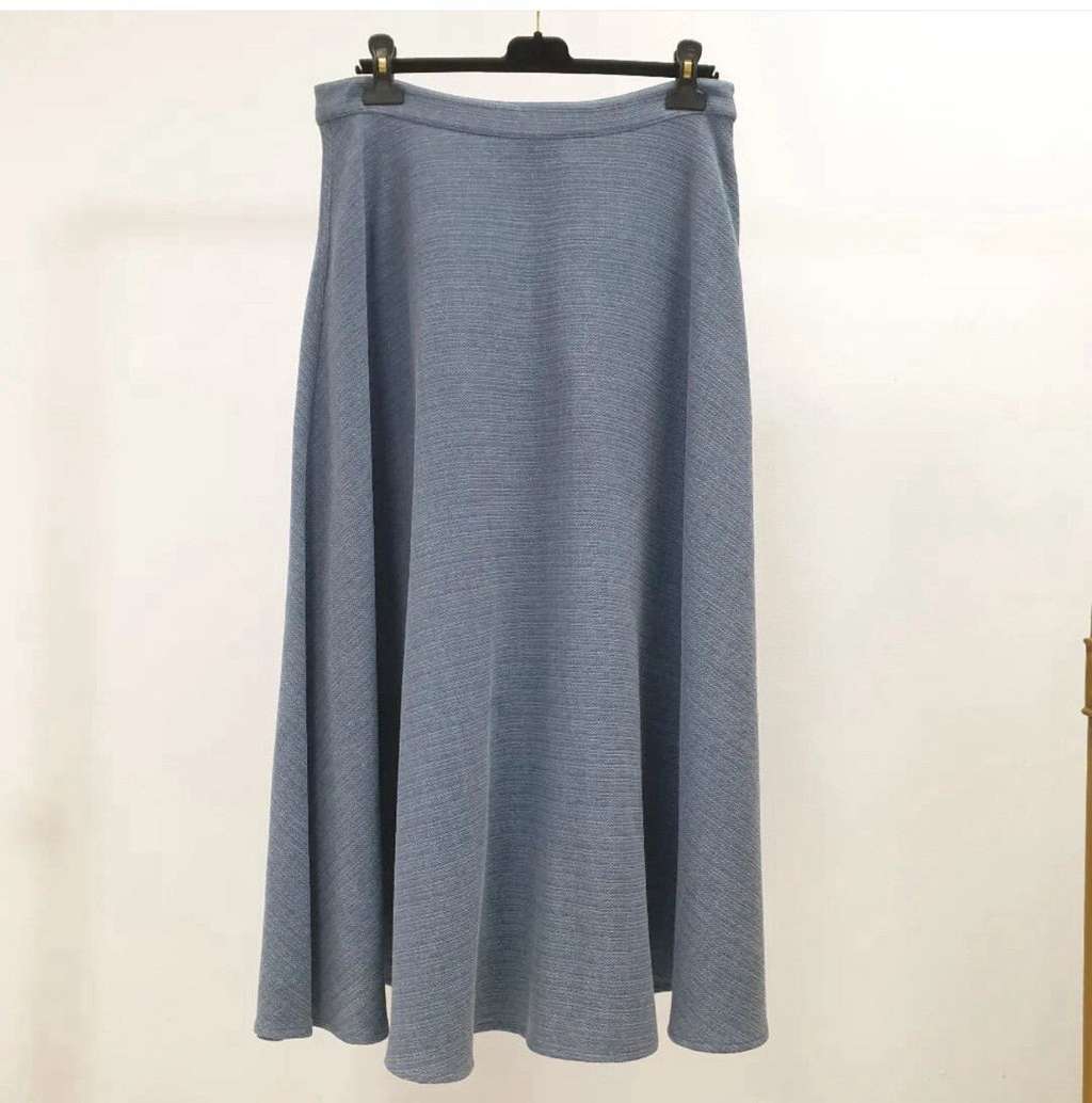 Chanel Two Pockets Flare Midi Skirt Black Cotton Very good condition - Inside View