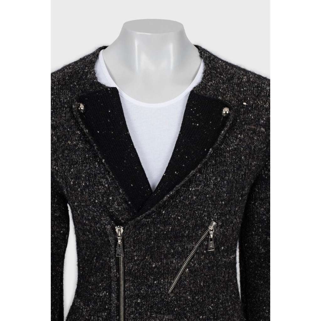 Louis Vuitton Zip Up Cardigan Jacket, Brown Cotton Very good condition - Model View