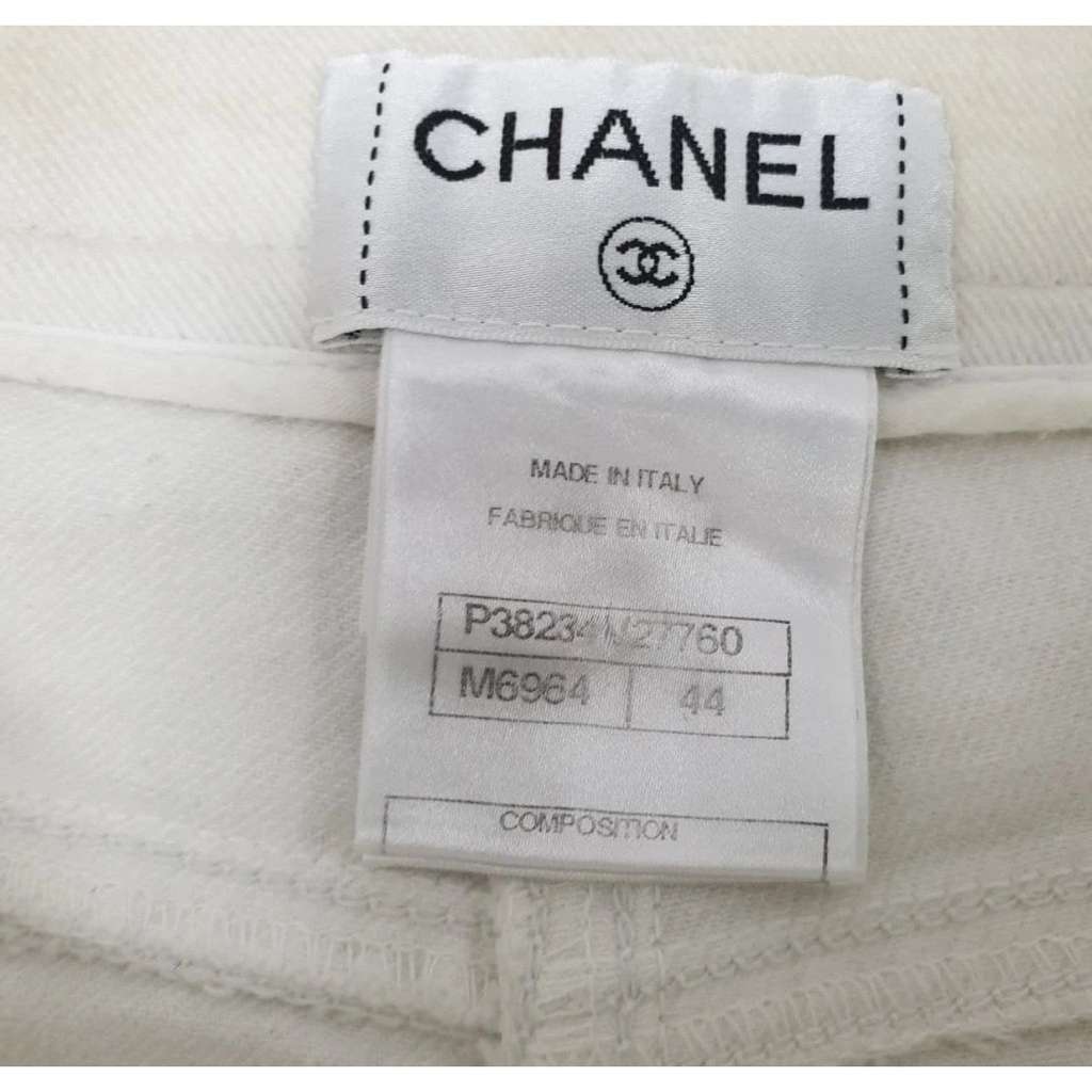 Chanel Camélias Print Jeans Black Cotton Good condition - Box View