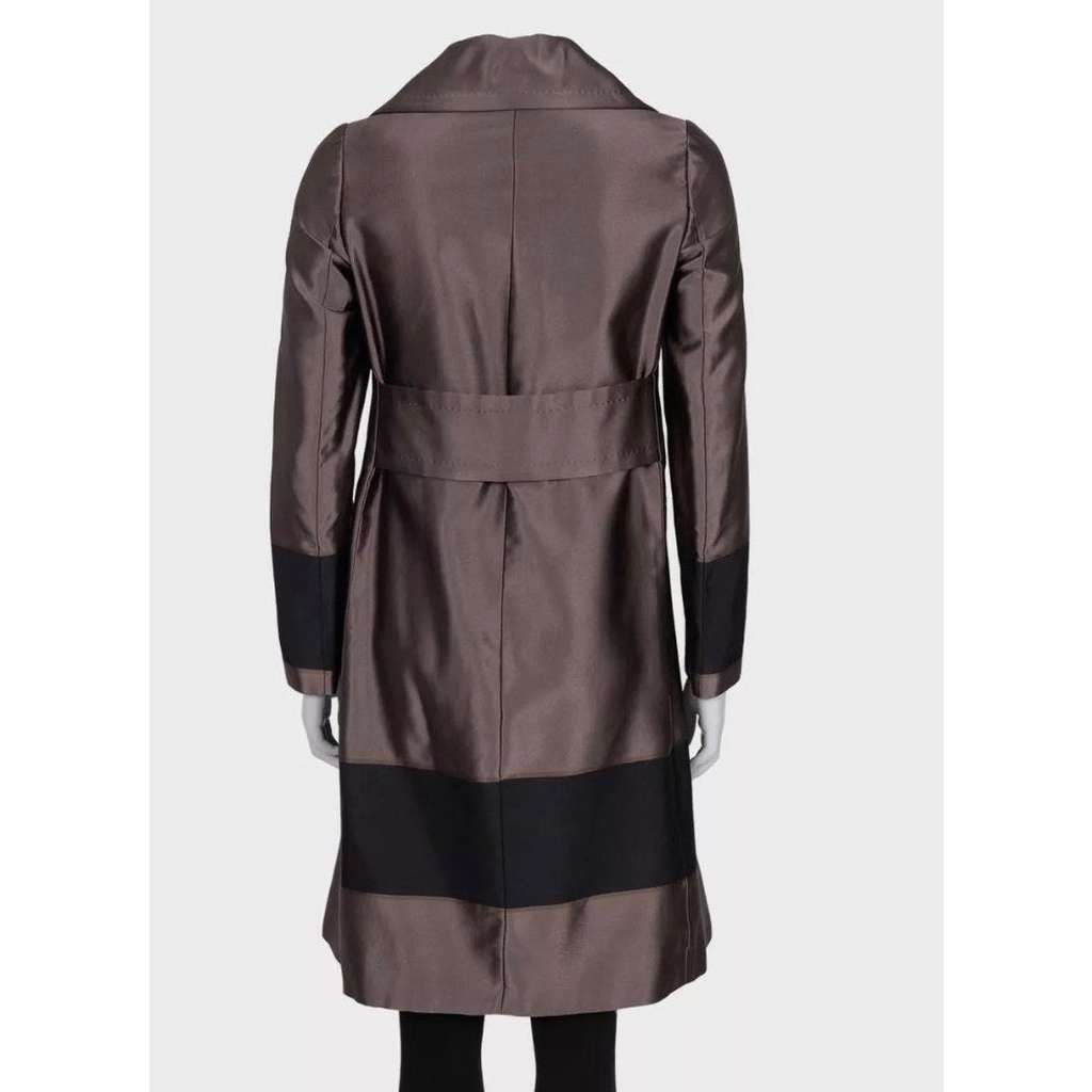 Gucci Double Breasted A Line Coat Black Cotton Very good condition - Model View