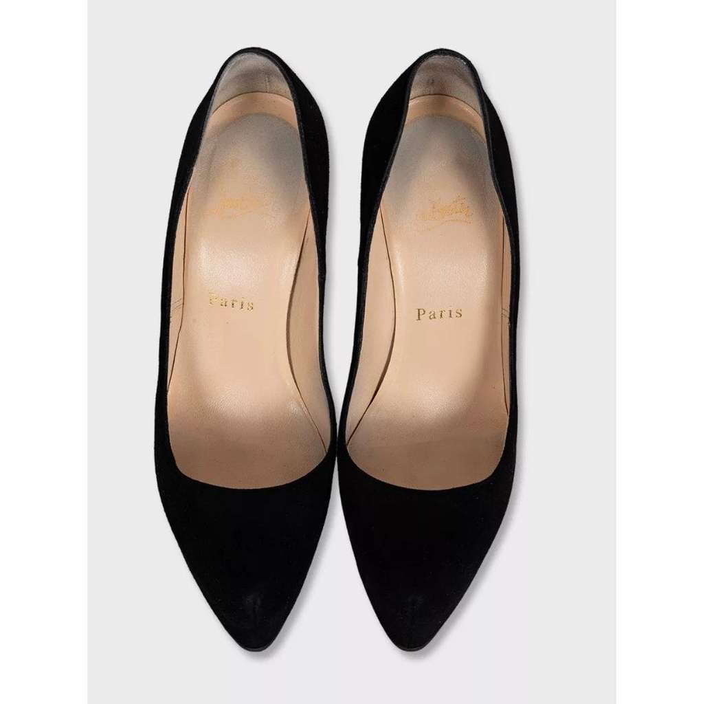 Christian Louboutin Platform Pumps Pre=owned Black Leather Very good condition - Back View
