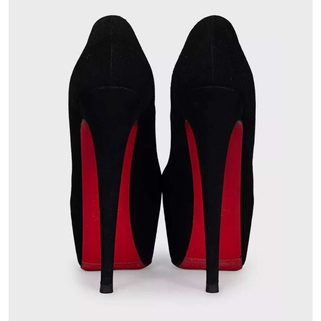 Christian Louboutin Platform Pumps Pre=owned Black Leather Very good condition - Model View