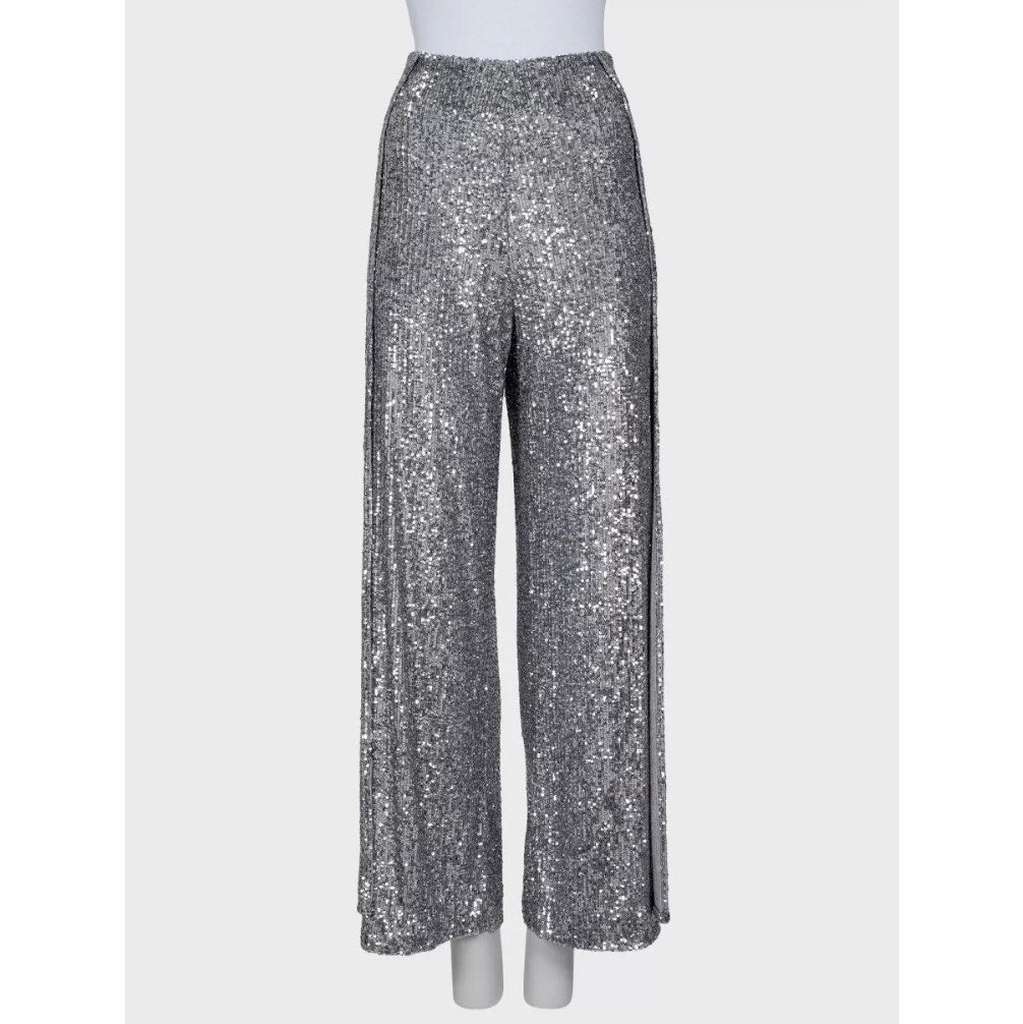 Tom Ford Sequin Suit Set Pre ownned Silver Silk Very good - Model View