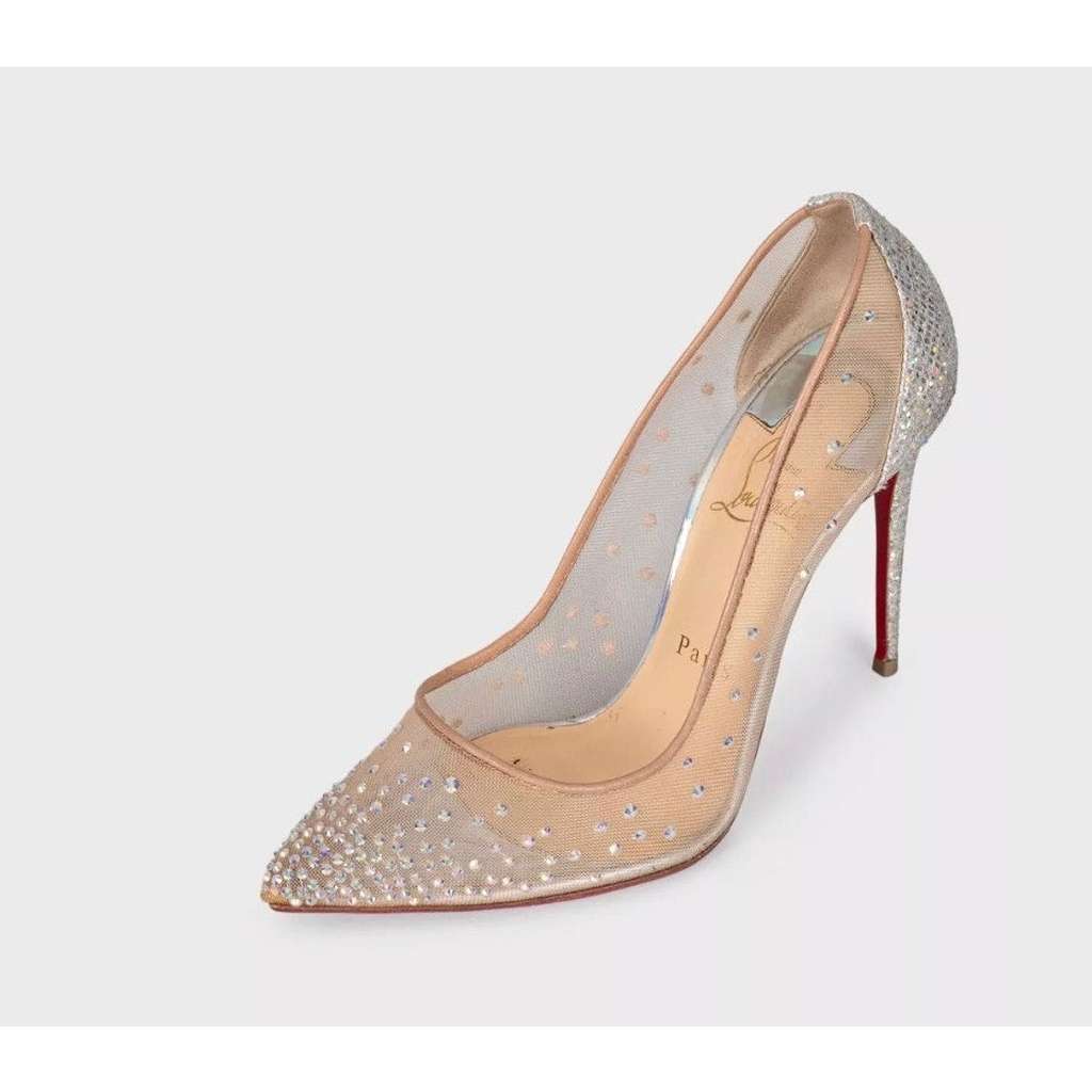 Christian Louboutin Mesh Pumps Beige Leather Very good condition - Inside View