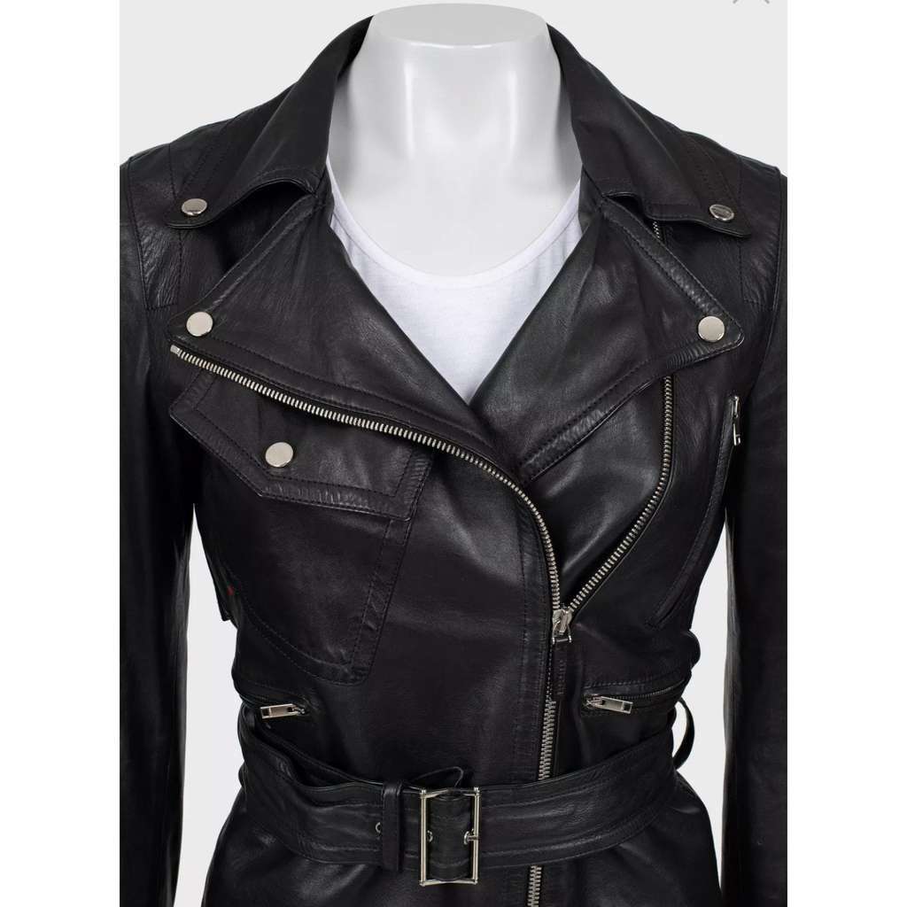 Gucci Belted Jacket Black Leather Very good condition - Inside View