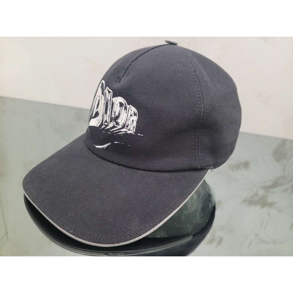 Dior Logo Print Baseball Cap Black Cotton Very good condition - Back View