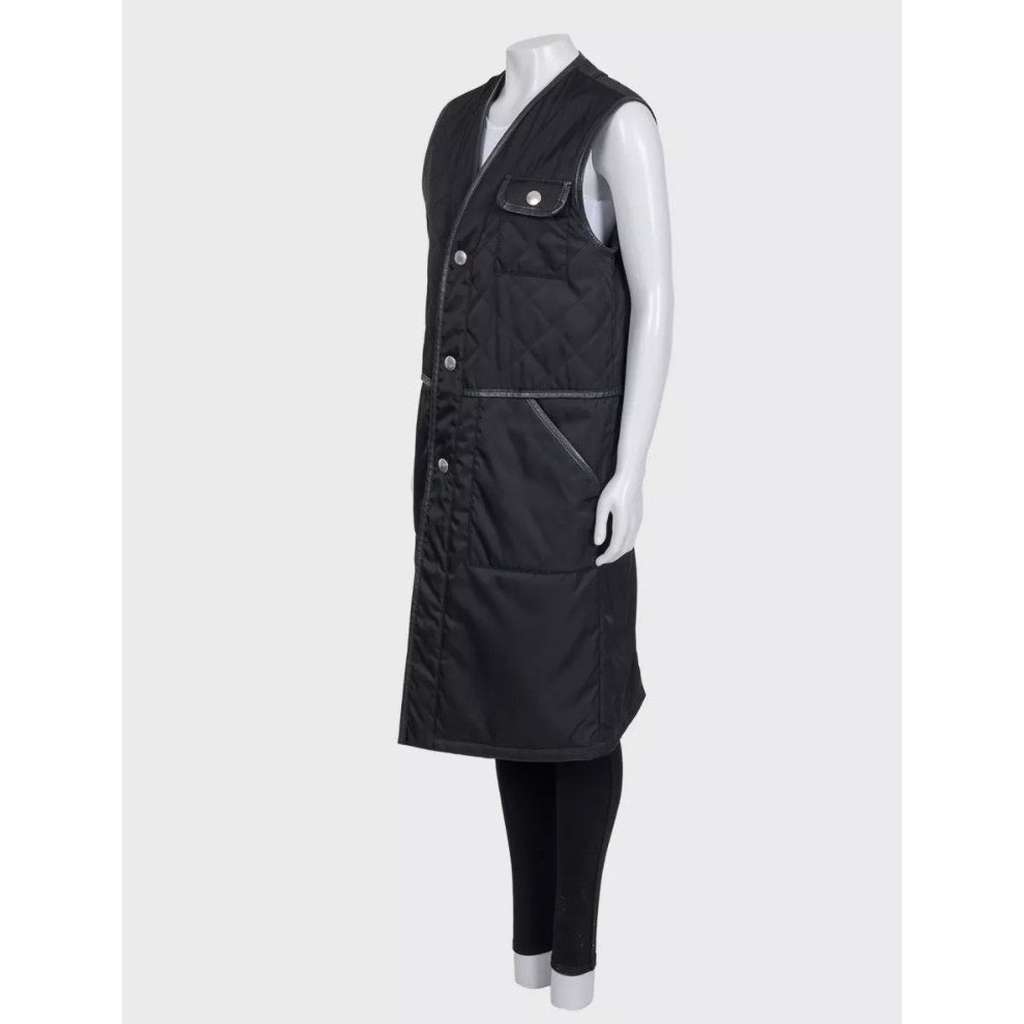 Prada Maxi Vest Black Leather Very good condition - Back View