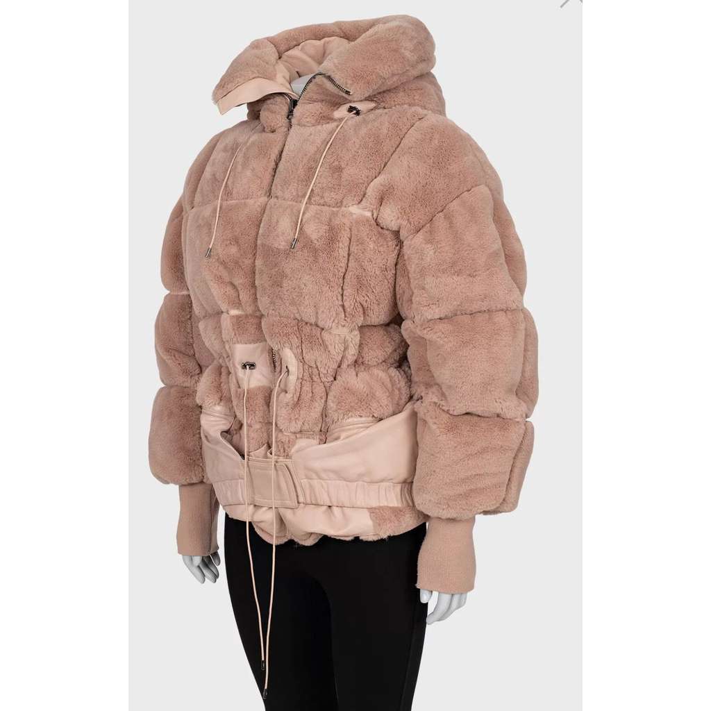Tom Ford Faux Oversized Puffer Coat Pink Cotton Very good condition - Back View