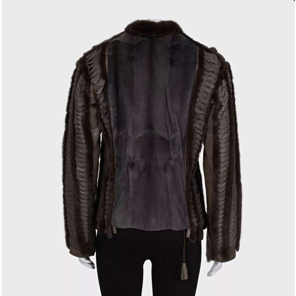 Roberto Cavalli Straight Cut Jacket Black Leather Very good condition - Inside View
