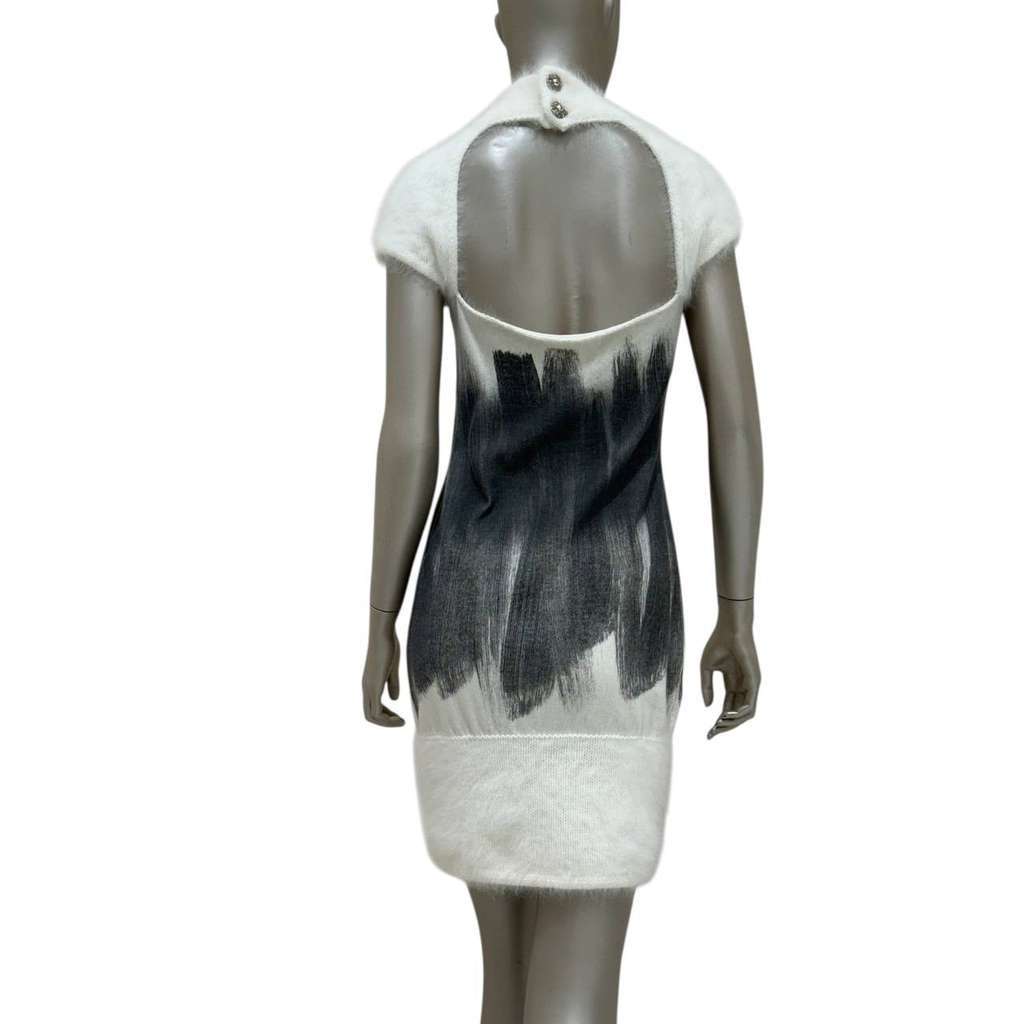 Chanel Angora 2010 Collection Dress Black Wool Very good condition - Back View