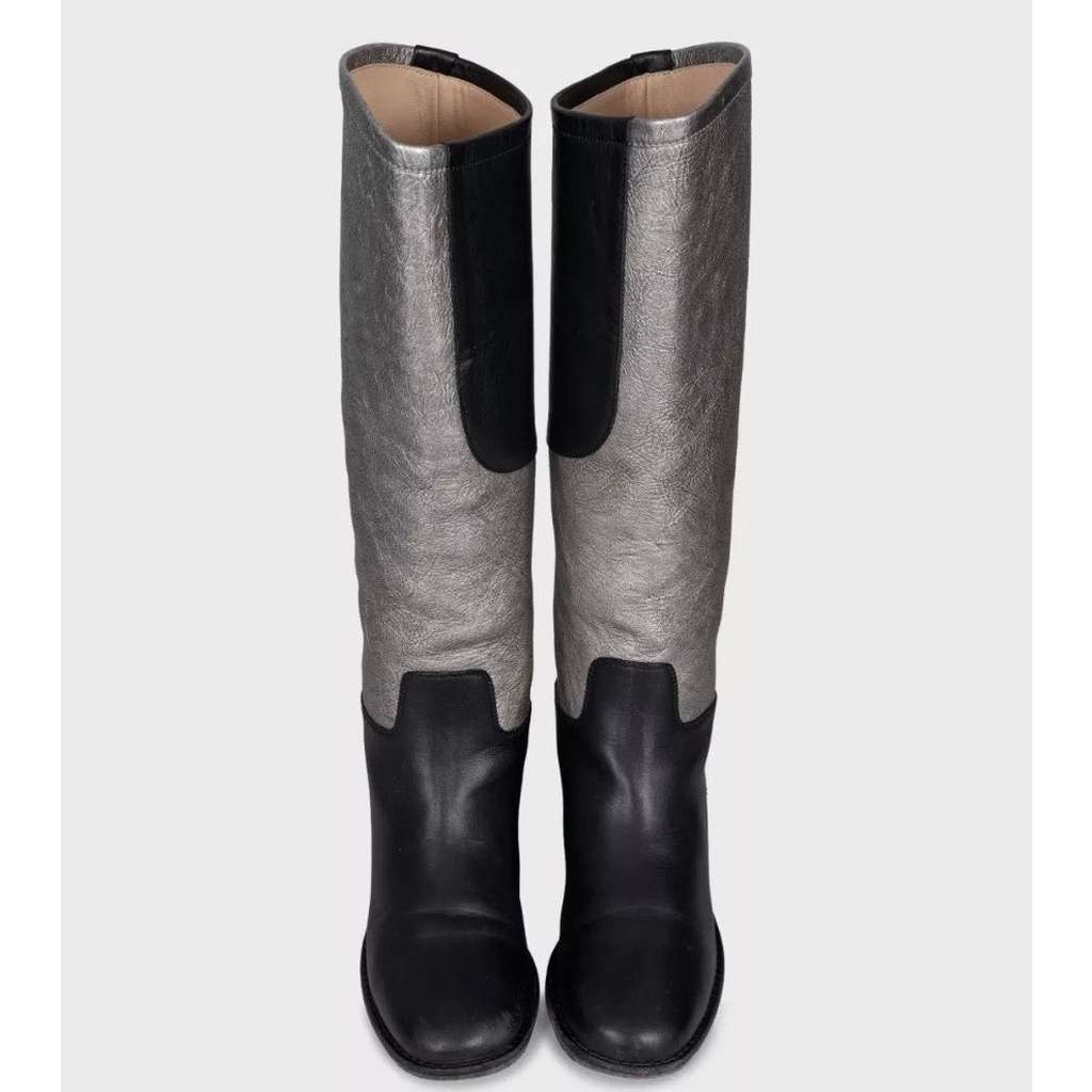 Chanel Ankle Boots Black Leather Very good condition - Back View