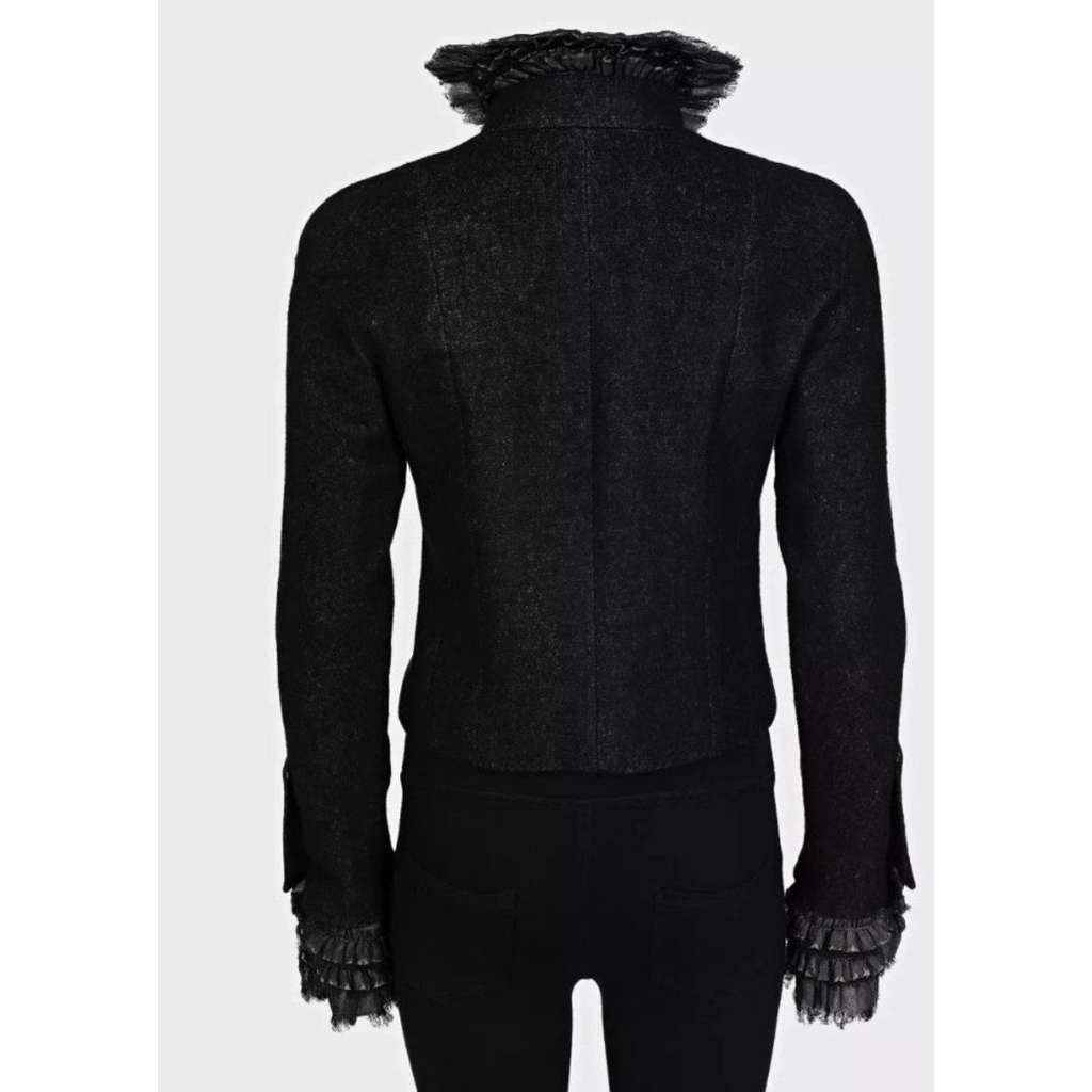 Chanel 2013 Cropped Jacket Black Cotton Never worn, with tag - Inside View