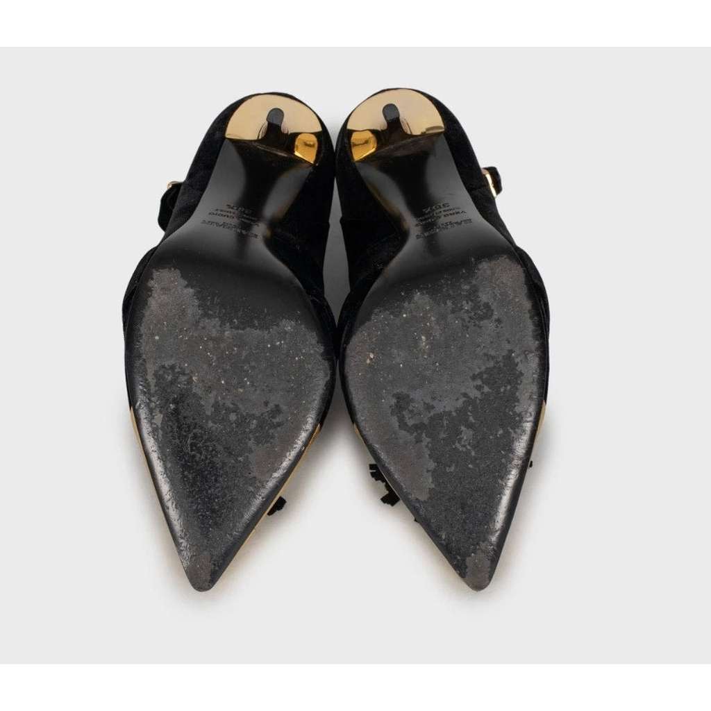 Balmain Pumps with Heels Black Leather Very good condition - Box View