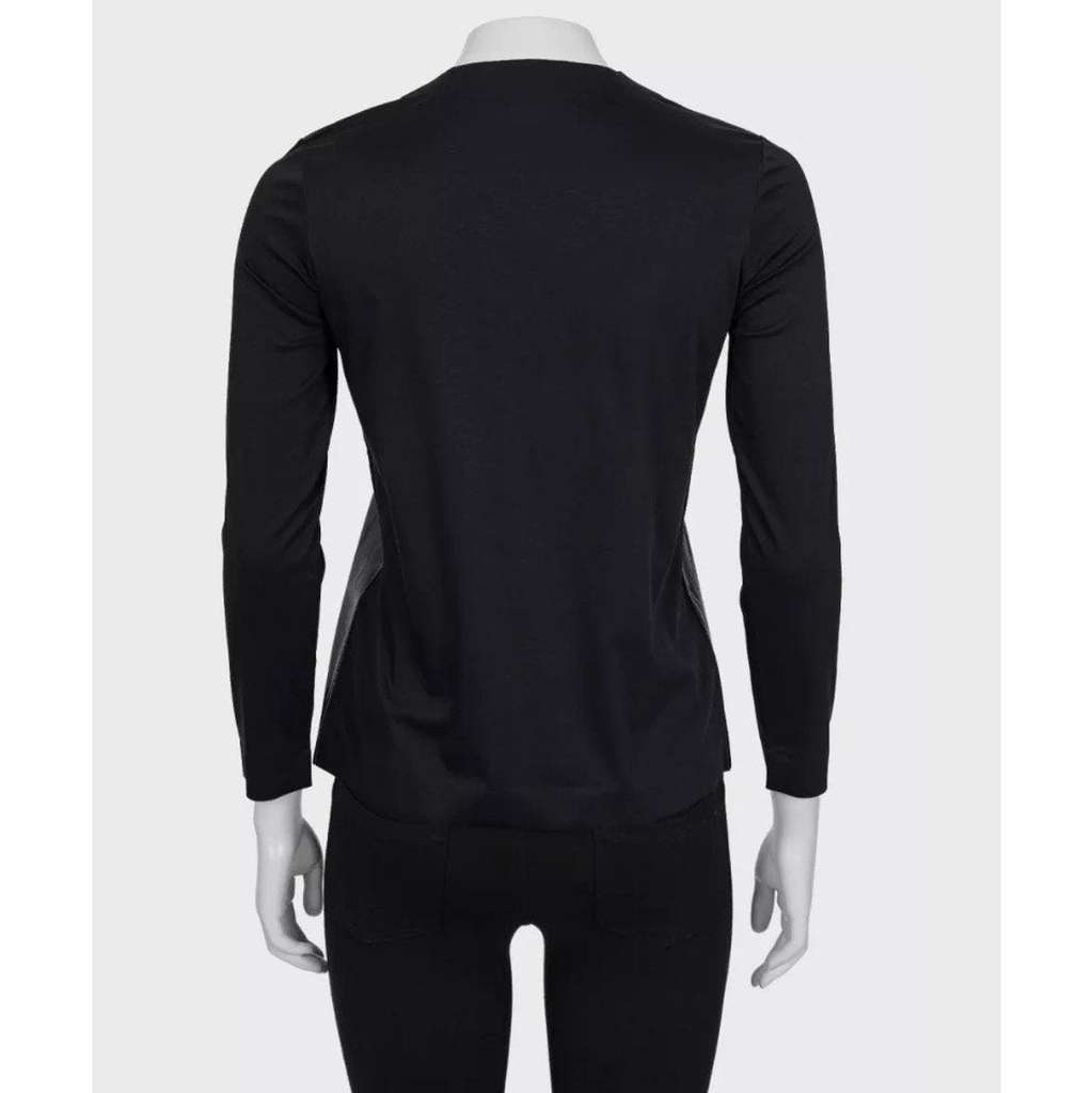 Celine Straight Longsleeve Top with Eco Black Cotton Very good condition - Inside View