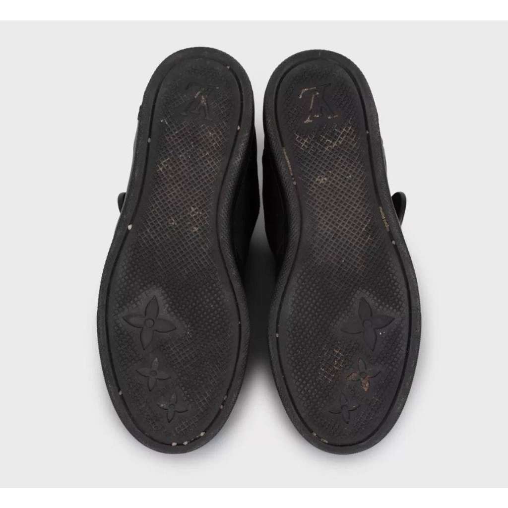 Louis Vuitton Wedge Sneakers Black Leather Good condition - Box View