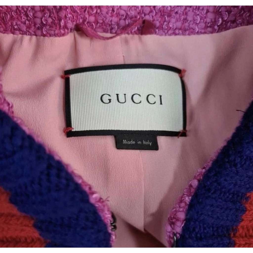 Gucci Skirt Suit Versatile Pink Tweed Very good condition - Back View