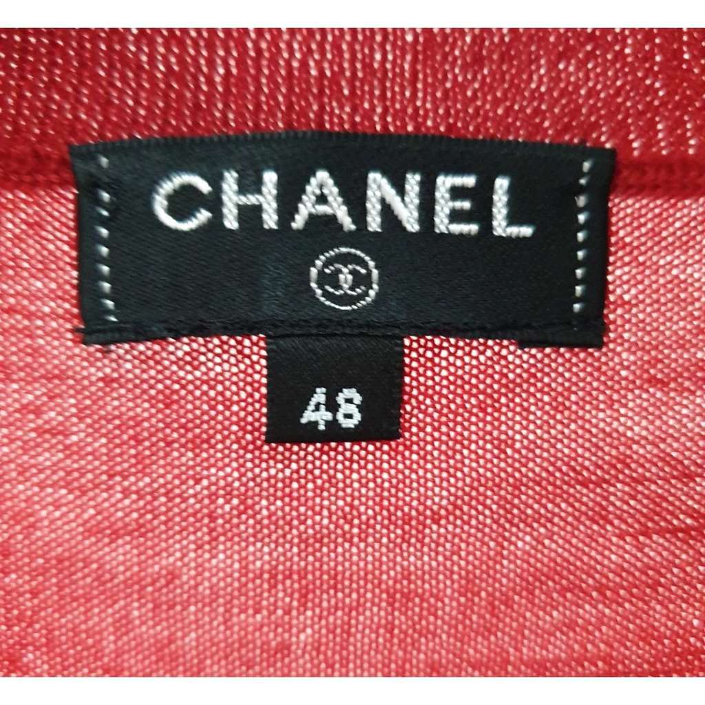 Chanel Jumper Red Cotton Very good condition - Model View