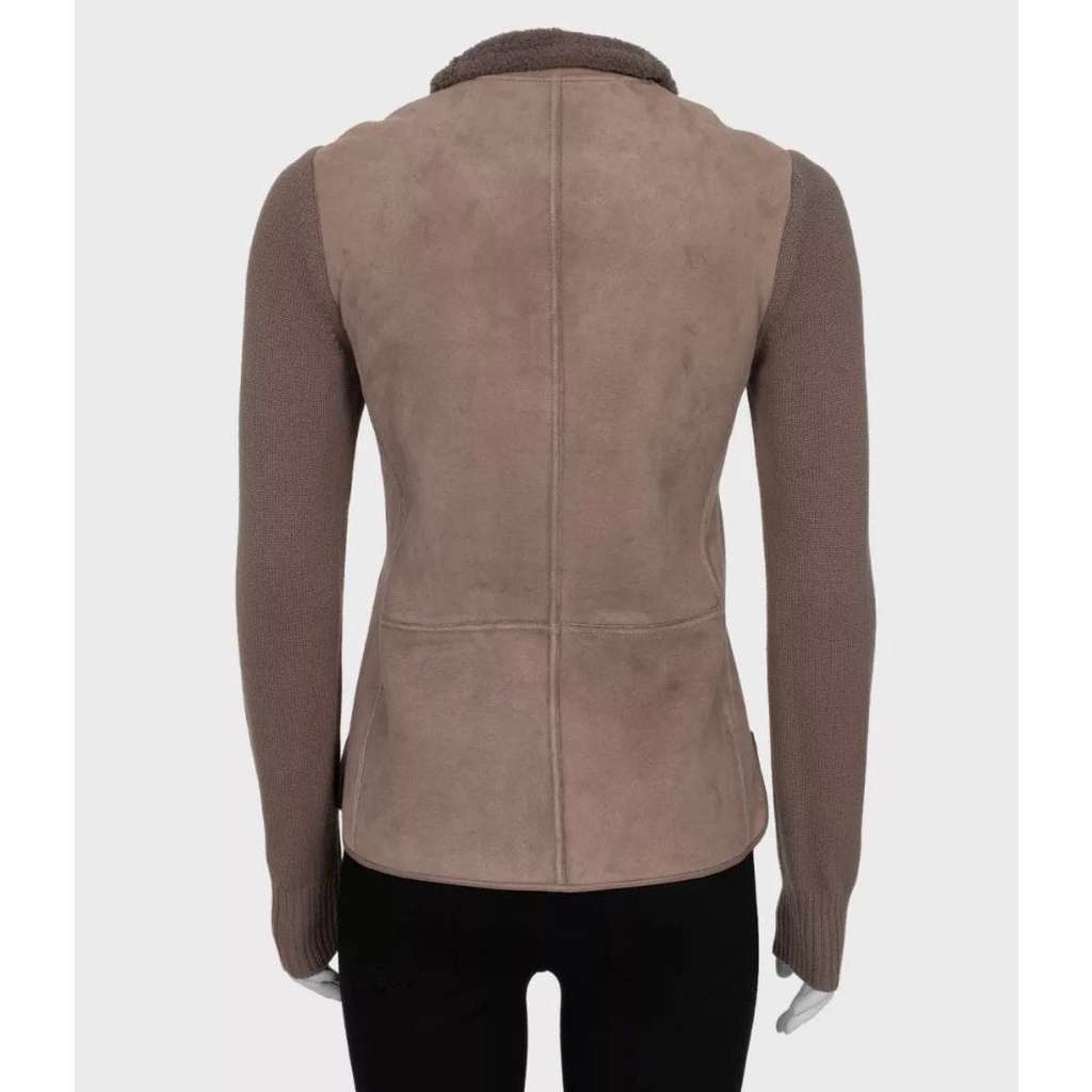 Loro Piana Luxe Lambskin Cardigan \ Brown Cotton Very good condition - Inside View