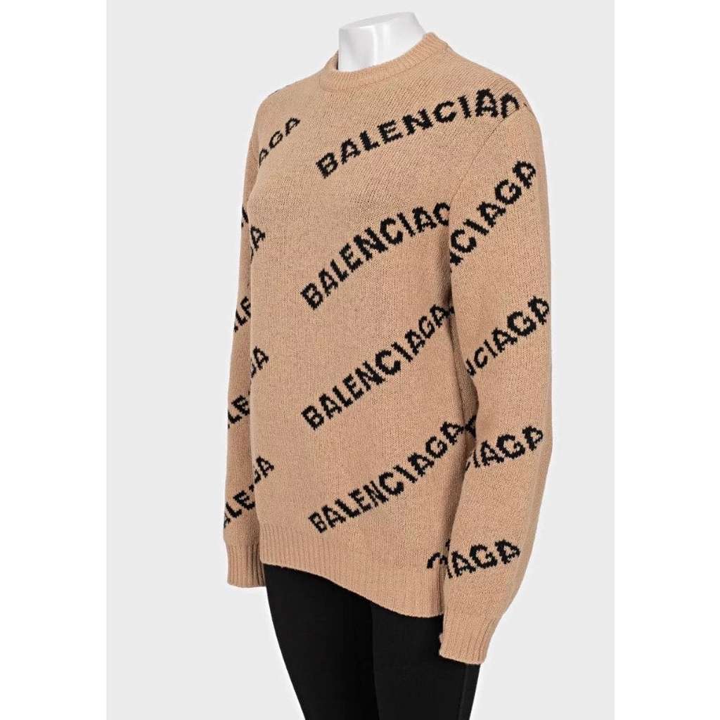Balenciaga Oversized Sweater Brown Wool Very good condition - Back View