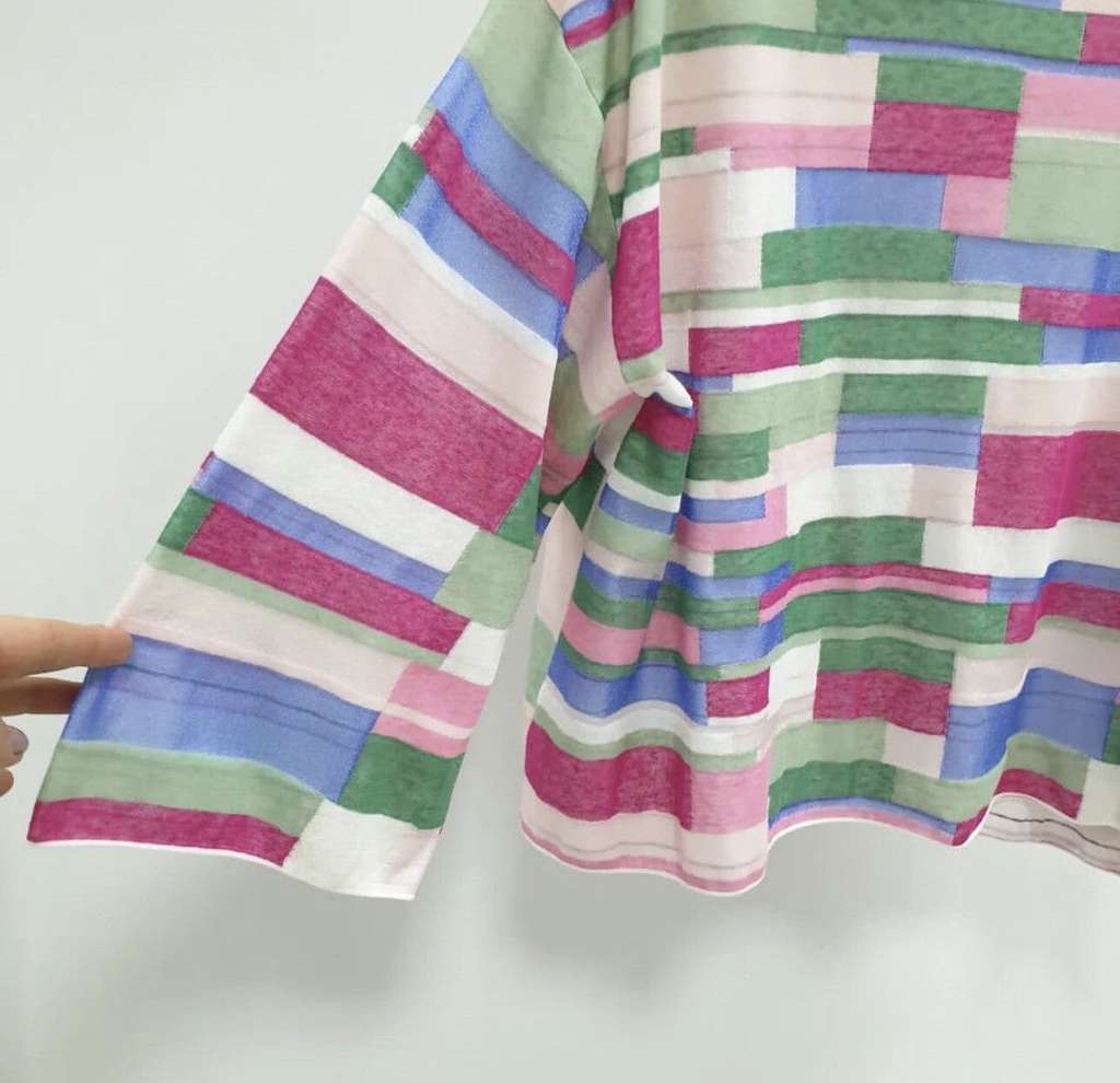 Chanel Abstract Printed Knit Turtleneck Top MultiColor Cotton Very good condition - Back View