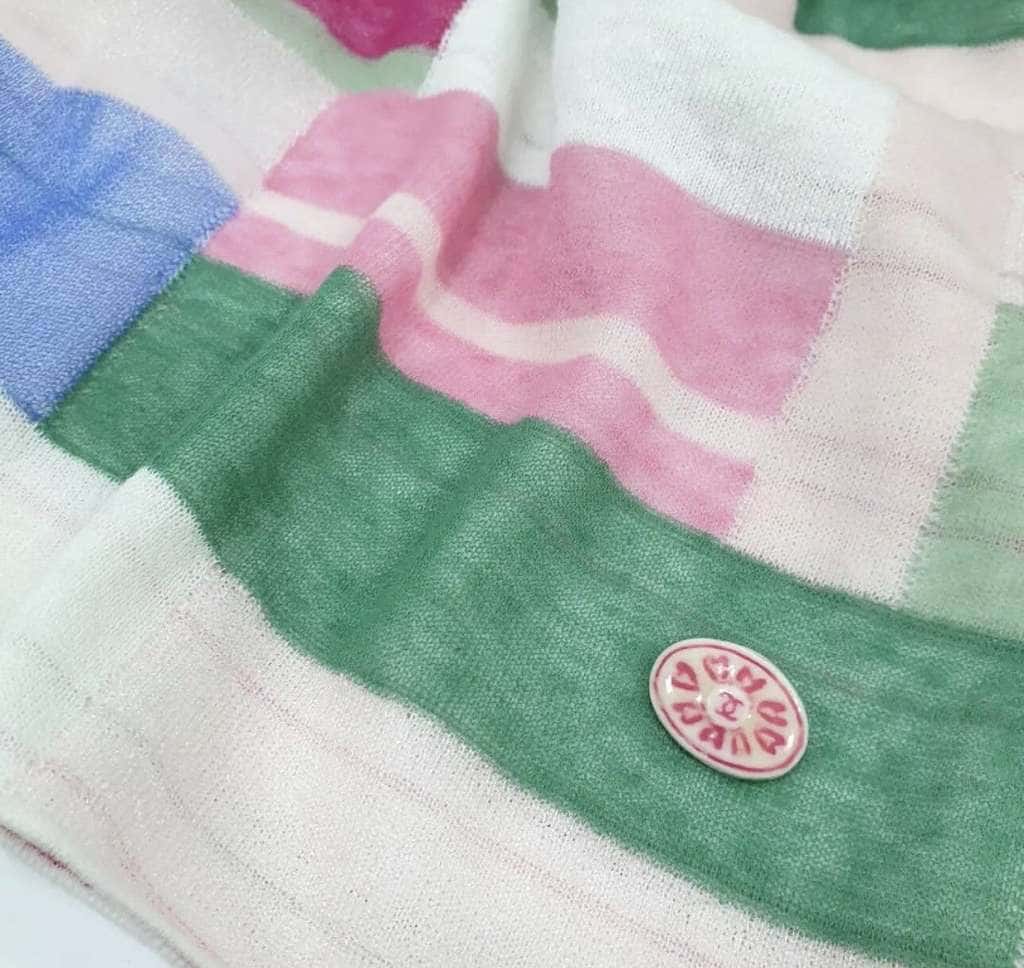 Chanel Abstract Printed Knit Turtleneck Top MultiColor Cotton Very good condition - Box View