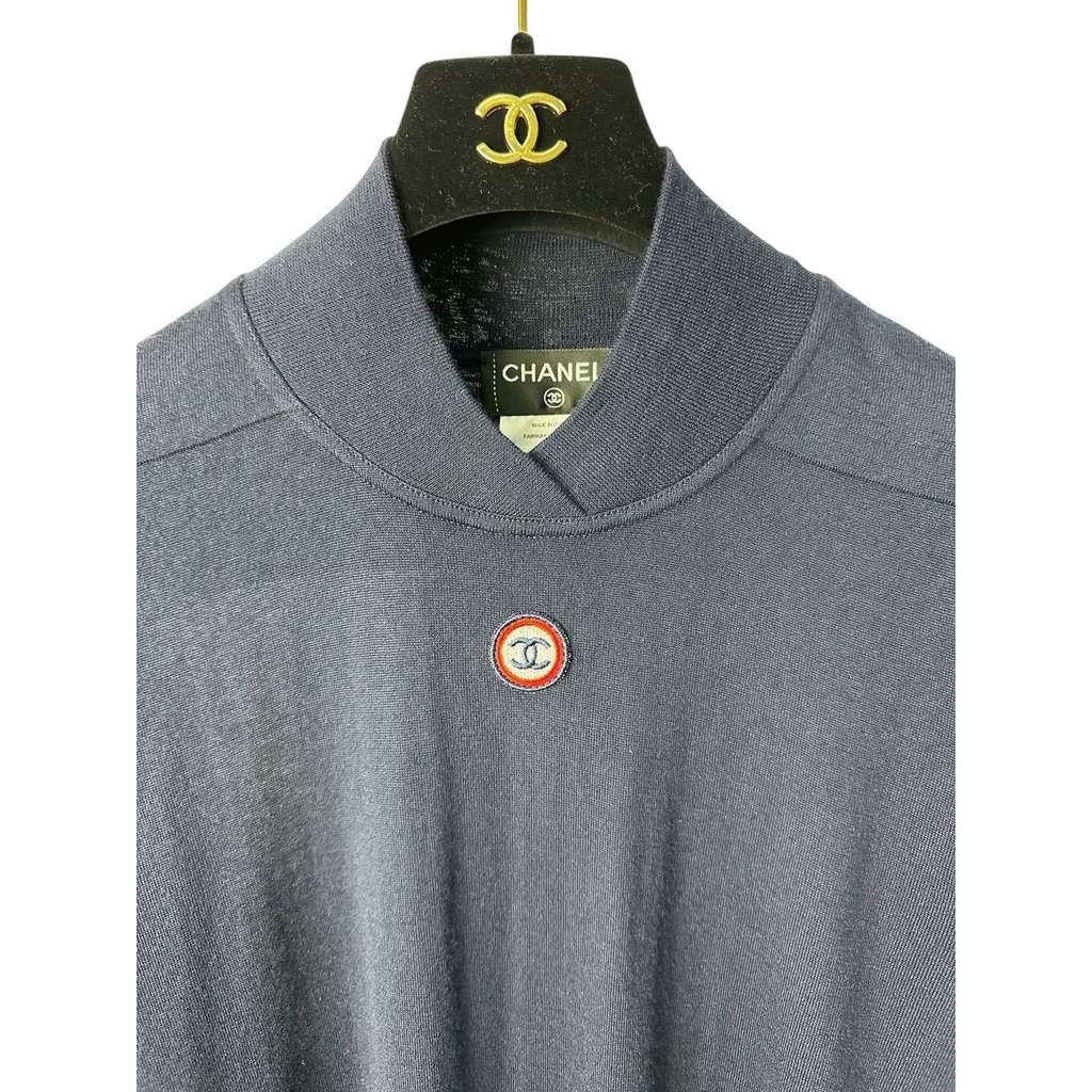 Chanel CC Logo Jumper Navy Cotton Very good condition - Inside View
