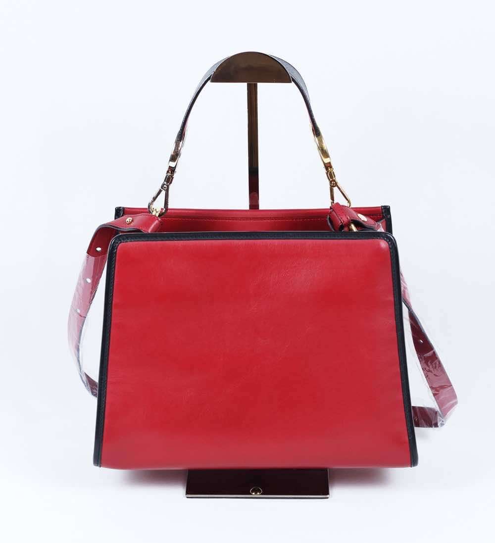 Fendi Runaway Bag Red Leather Metal Never worn - Model View