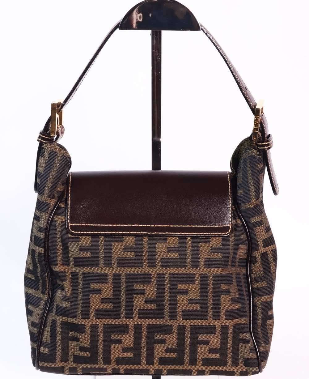 Fendi Zucca Small Brown Leather Very good - Back View