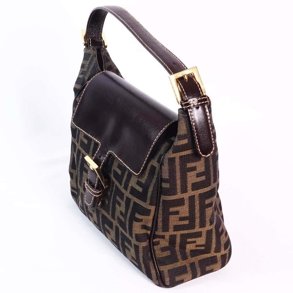 Fendi Zucca Small Brown Leather Very good - Model View