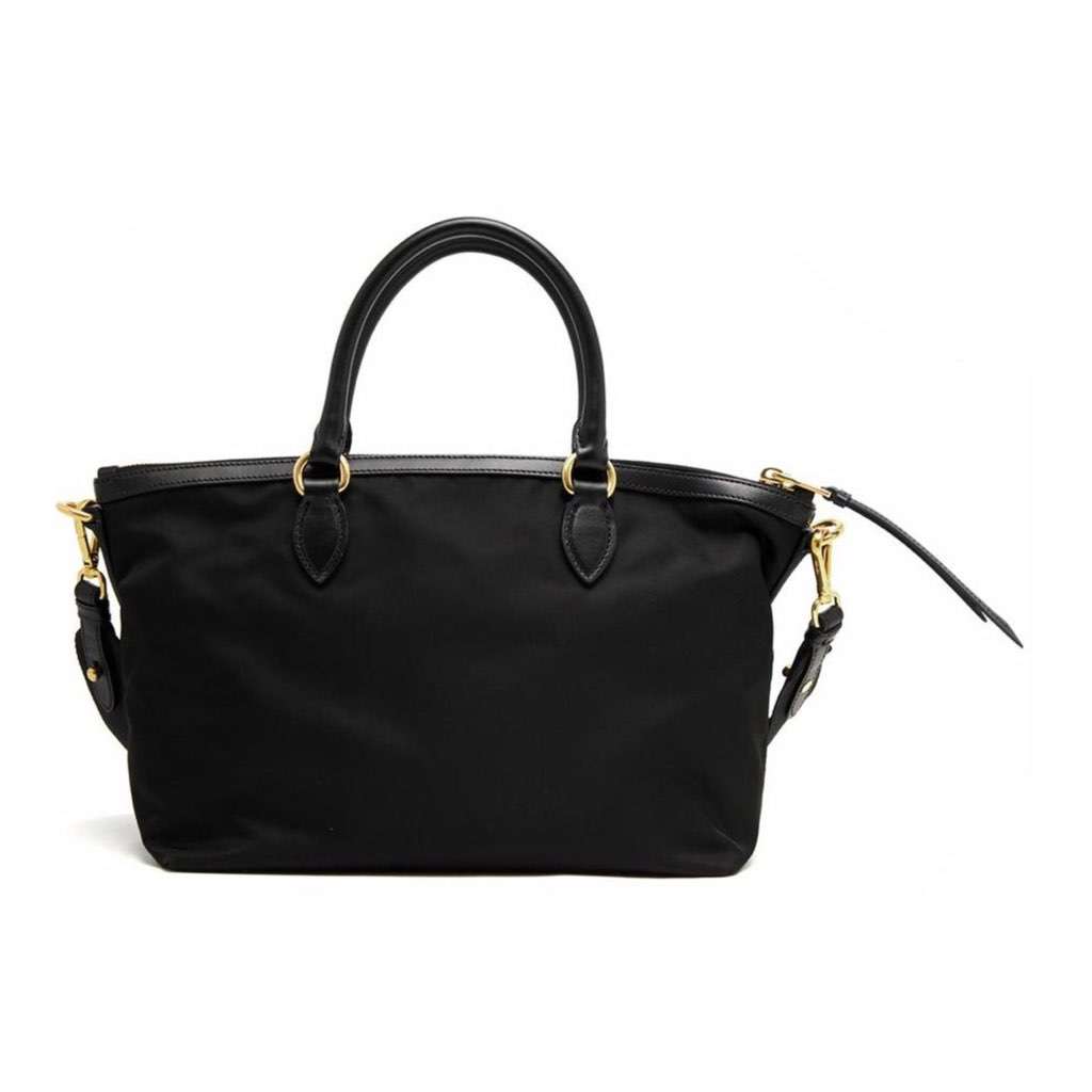 Prada Prada Tessuto Nylon Black Leather Clochette Crossbody Tote Bag Black Never worn, with tag - Back View