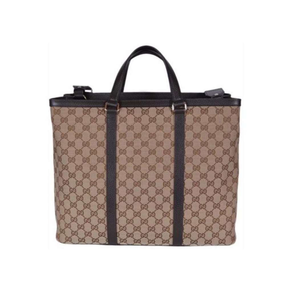 Gucci Gucci Unisex Brown Original GG Shopping Tote Handbag Brown Canvas Never worn, with tag - Back View