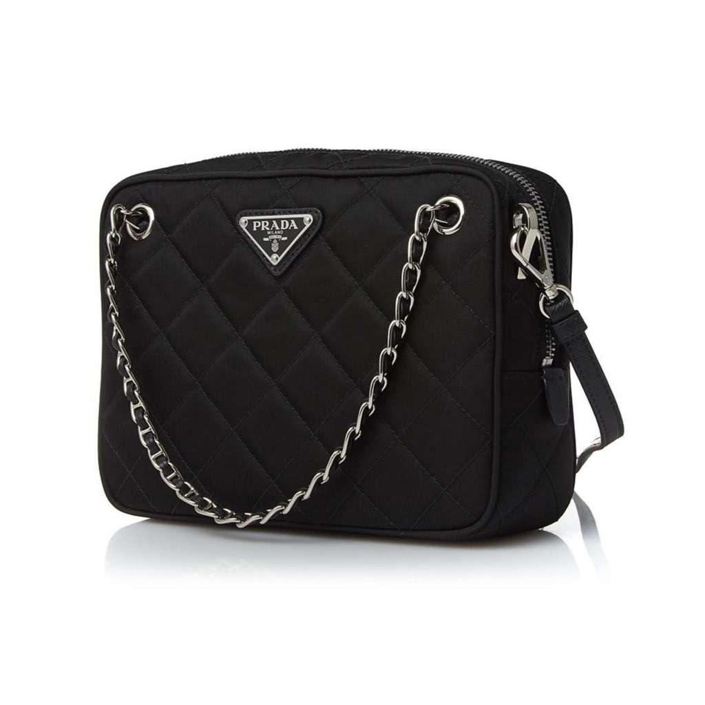 Prada Prada Re-Edtion Nylon Quilted Black Triangle Logo Crossbody Bag Black Never worn, with tag - Inside View
