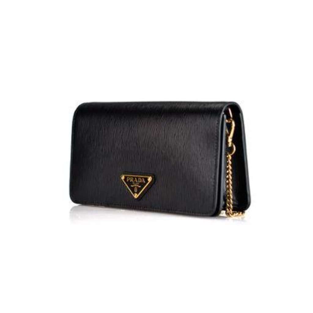 Prada Prada Miniborse Black Vitello Move Leather Chain Cross Body Black Leather Never worn, with tag - Back View