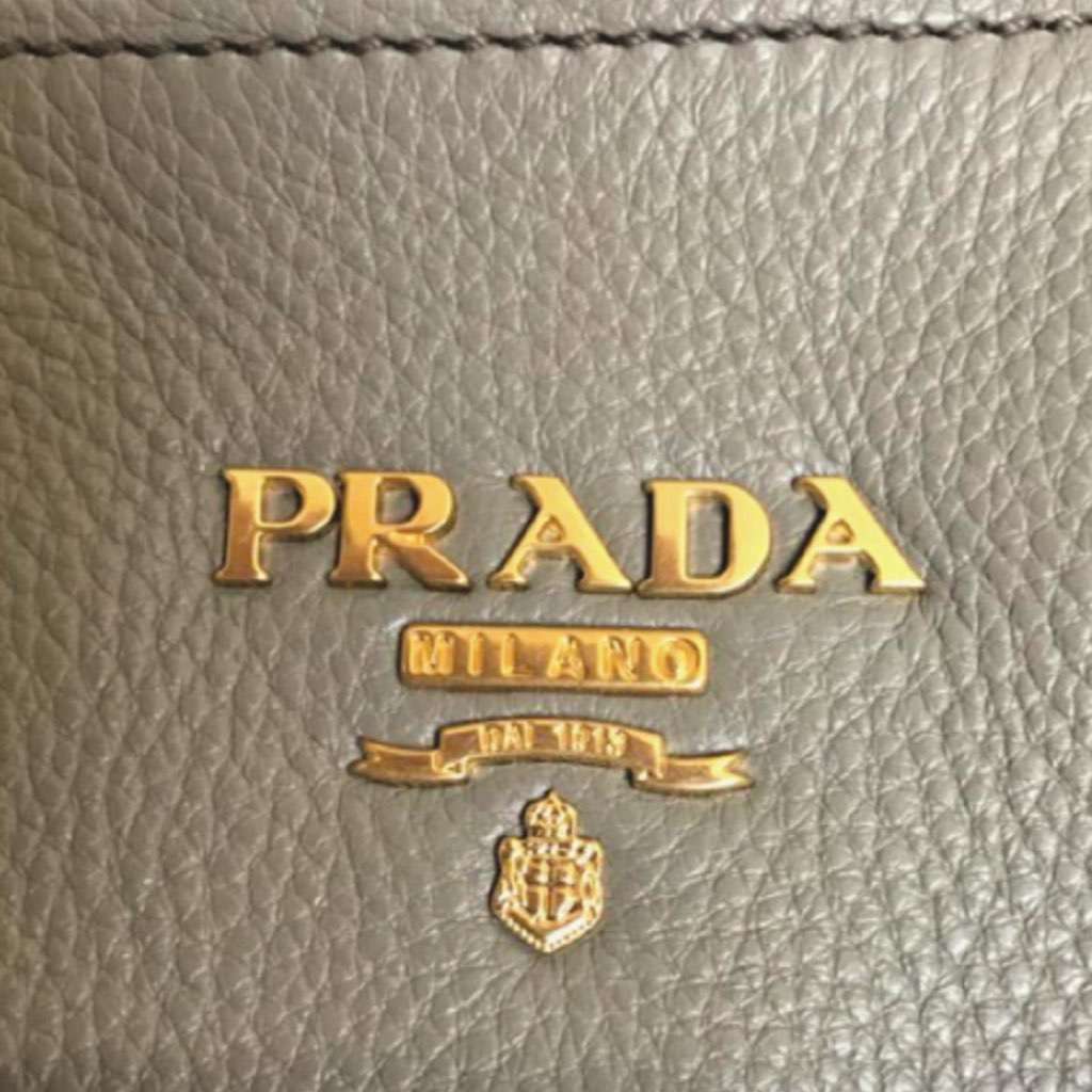 Prada Prada Gray Vitello Phenix Shopping Tote Bag Other Leather Never worn, with tag - Inside View