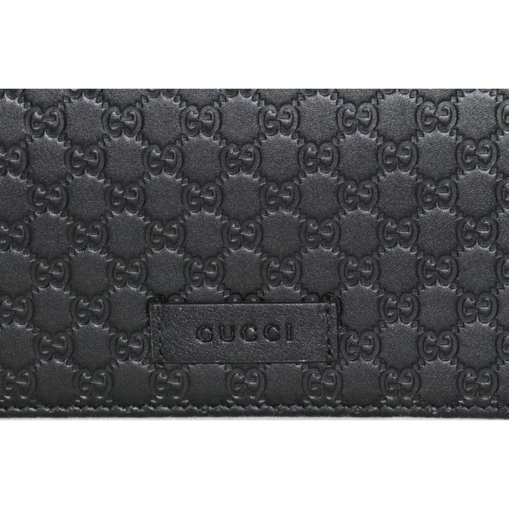 Gucci Gucci Microguccissima GG Logo Black Leather Wallet Crossbody Handbag Black Leather Never worn, with tag - Box View