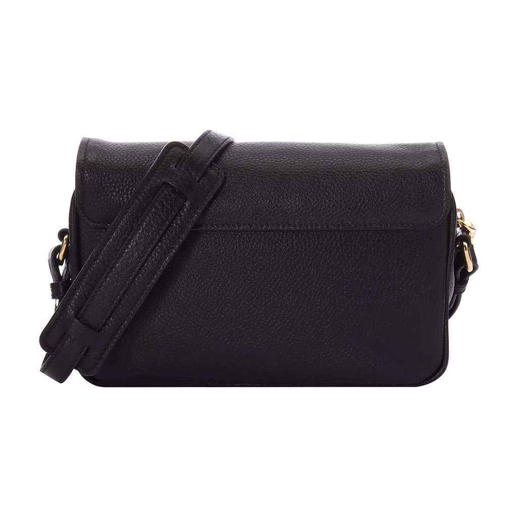 Prada Prada Vitello Phenix Black Leather Flap Crossbody Bag Black Leather Never worn, with tag - Back View