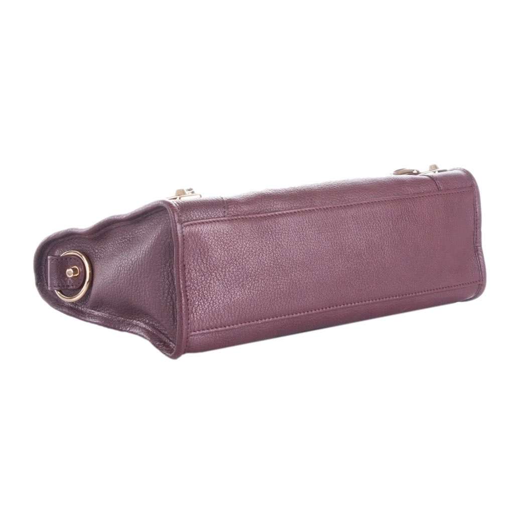 Balenciaga Balenciaga City Prune Purple Goat Leather Small Shoulder Bag Purple Leather Never worn, with tag - Model View