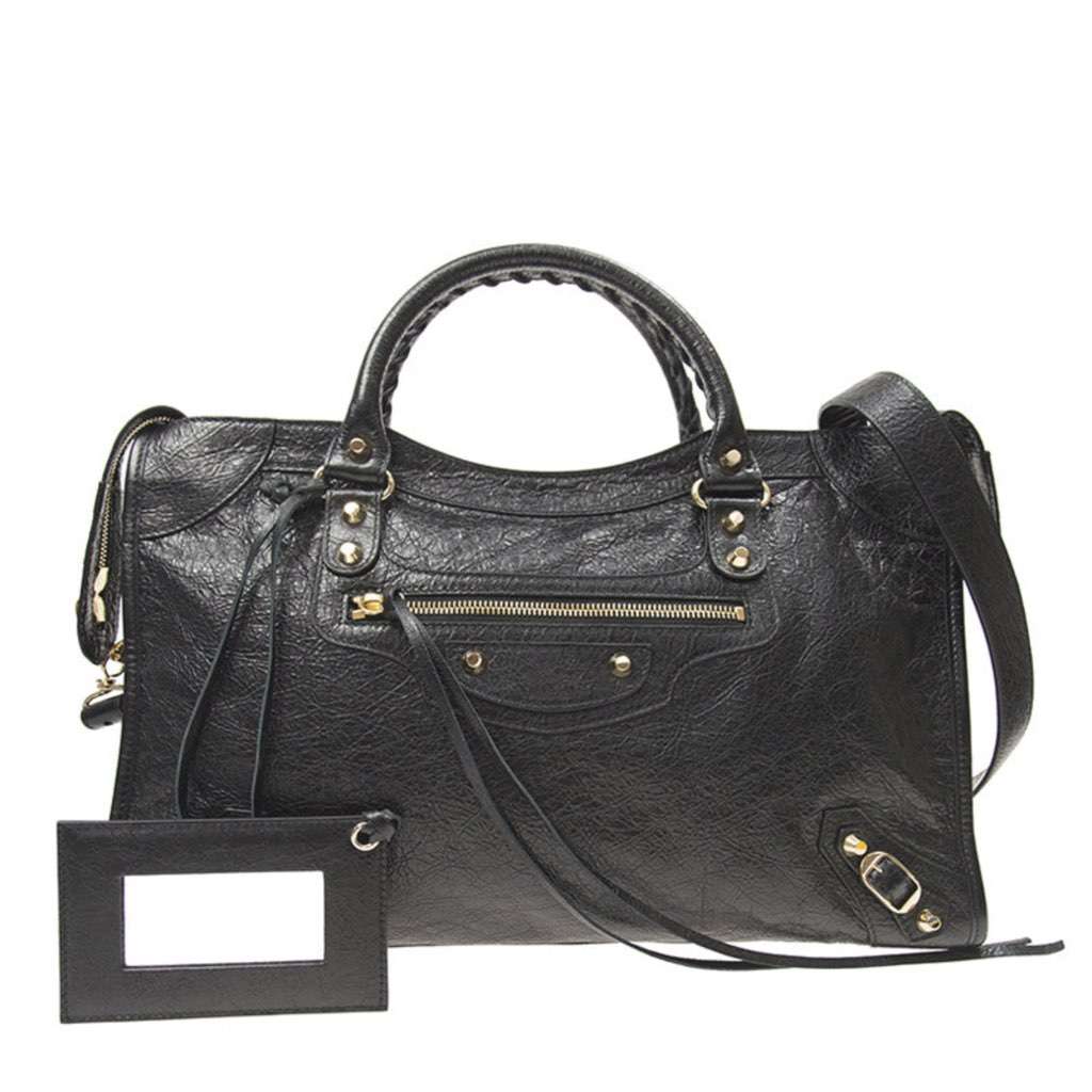 Balenciaga Balenciaga Classic City Grey Shiny Arena Leather Shoulder Bag Other Leather Never worn, with tag - Front View